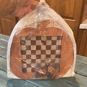 New and Unopened Pumpkin / Apple Checkers Set Holiday Game 11”Wx10”H